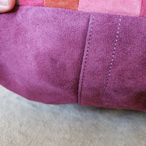 Vintage Coach Mosaic Patchwork Suede Shoulder Hobo Bag - Picture 9 of 17